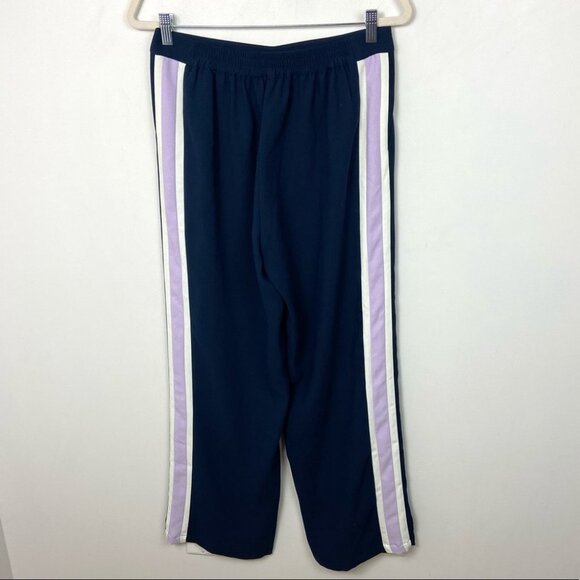 NWT‎ Retro Highline Side Stripe Track Pants Blue Size Medium New Tags Wide Leg M - Picture 9 of 13